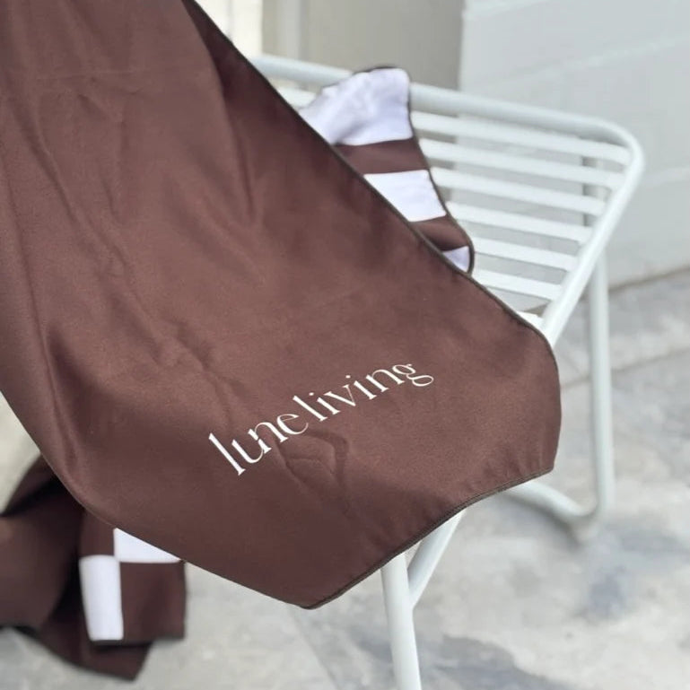 Quick Dry Beach Towel by Lune Living - Chocolate