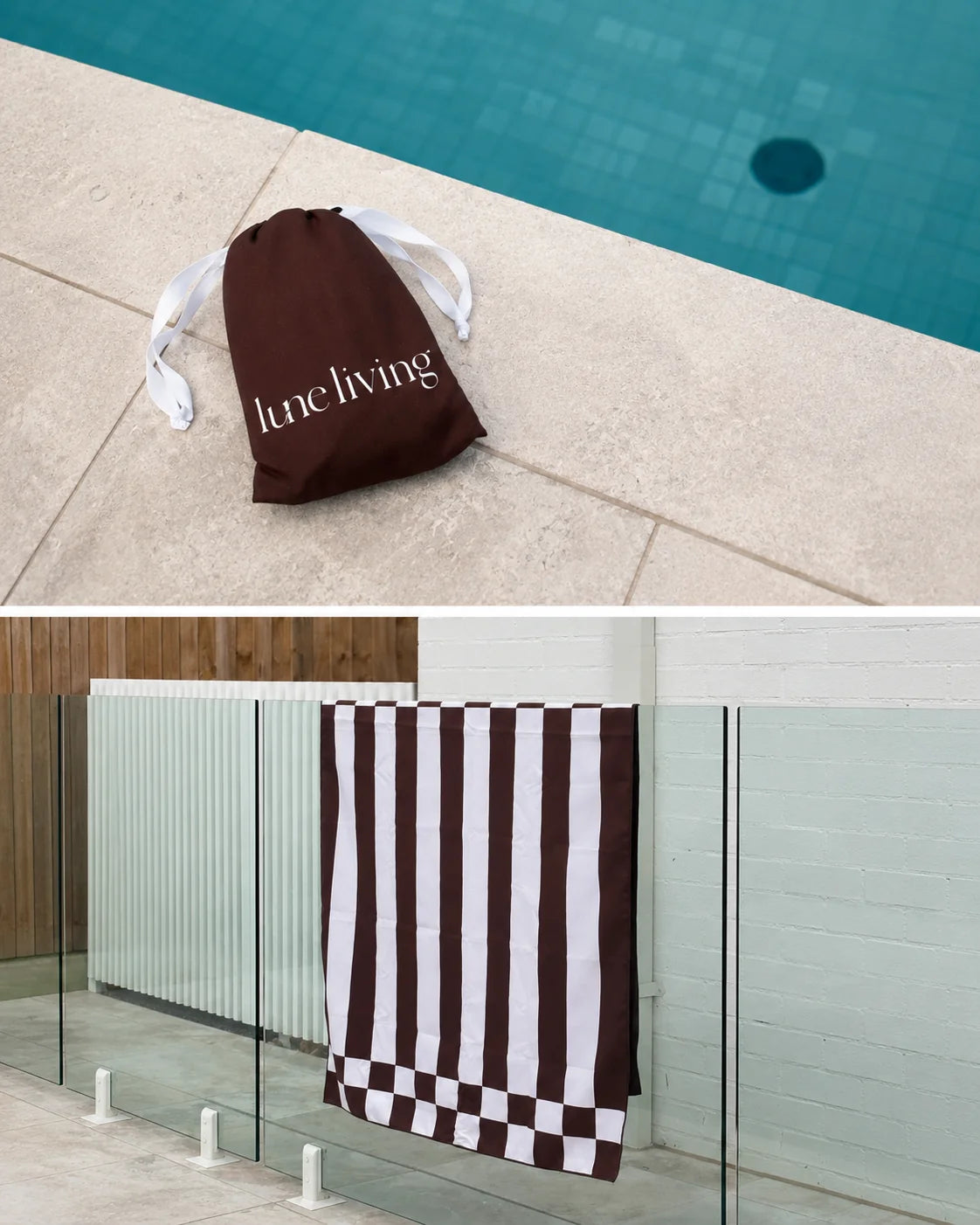 Quick Dry Beach Towel by Lune Living - Chocolate