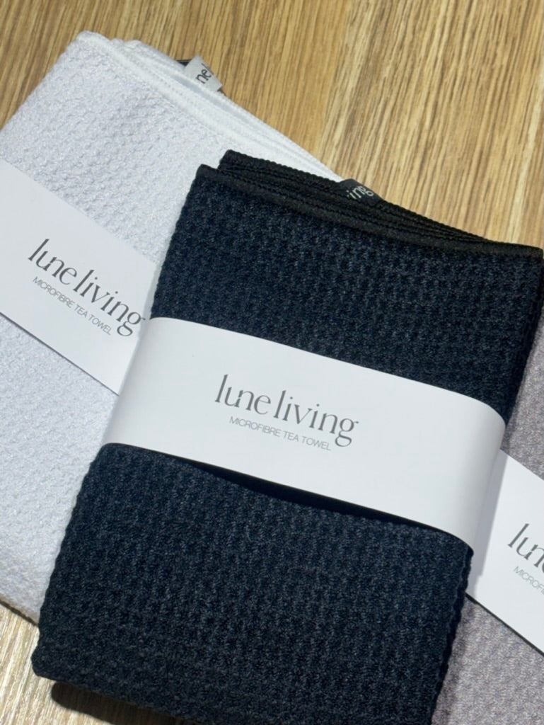 Lune Living Microfibre Tea Towel - Grey