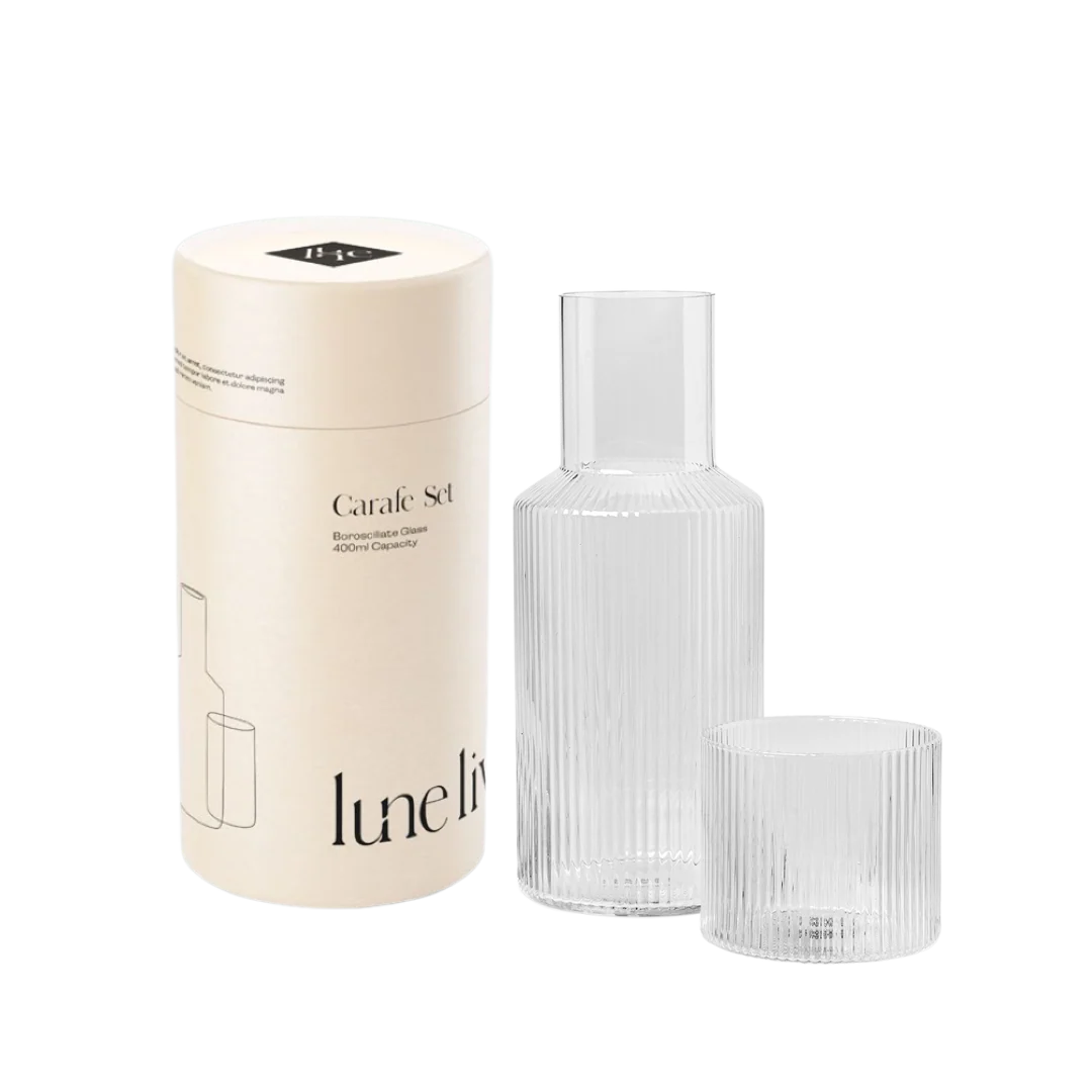 Ribbed Carafe Set