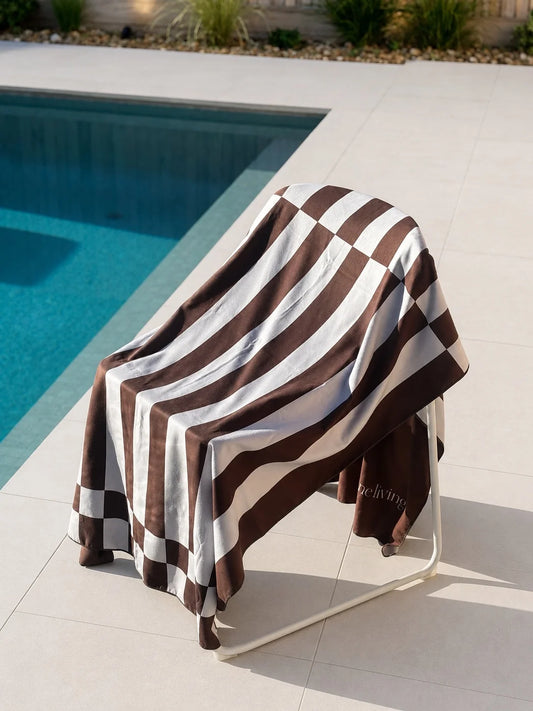 Quick Dry Beach Towel by Lune Living - Chocolate