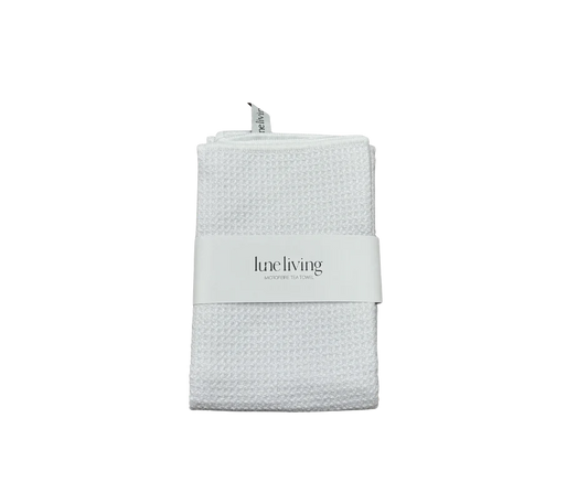 Lune Living Microfibre Tea Towel - White